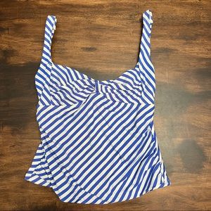 Apt 9 blue and white stripe tankini size medium